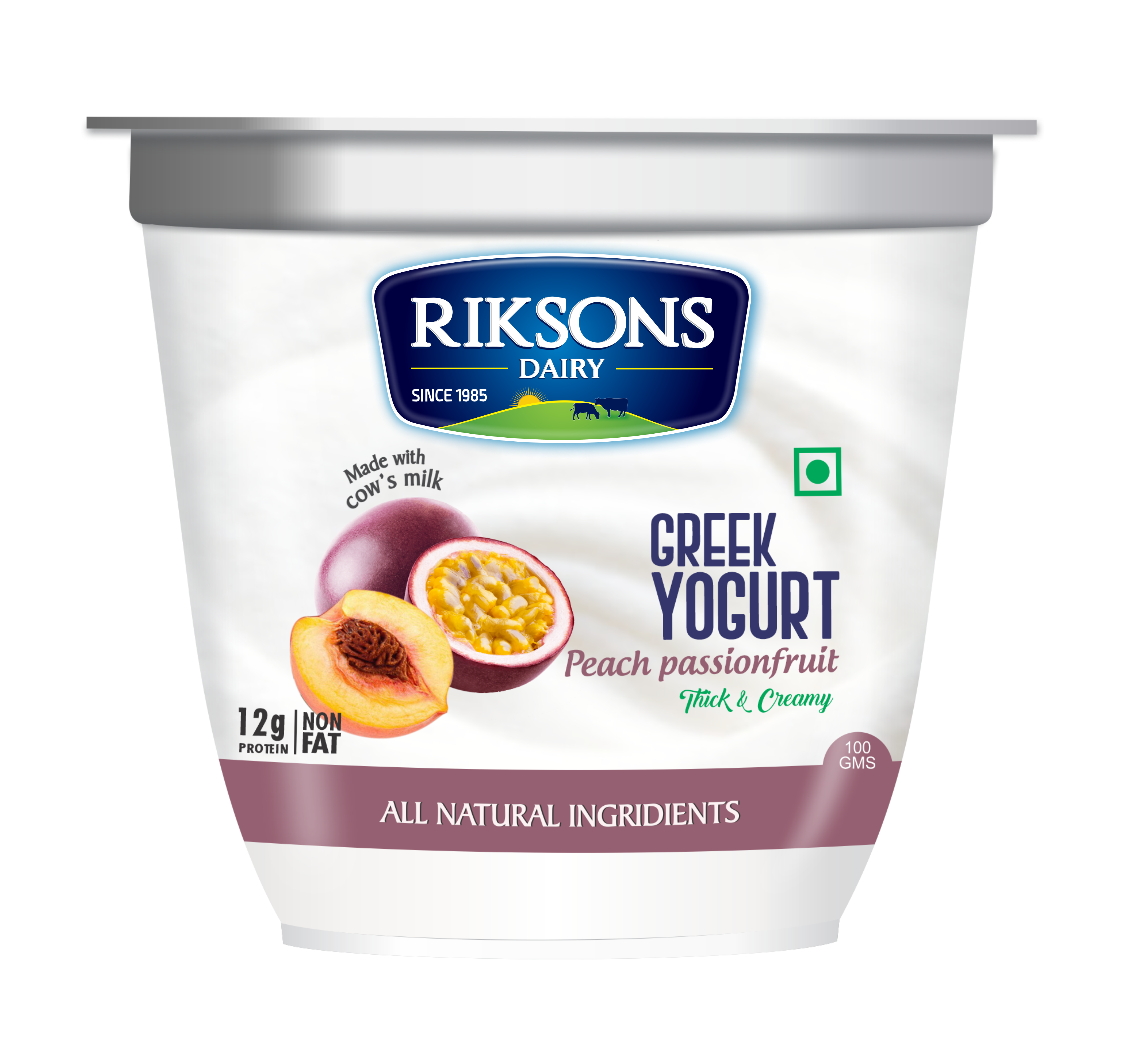 Greek Yogurt Peach Passionfruit 100g