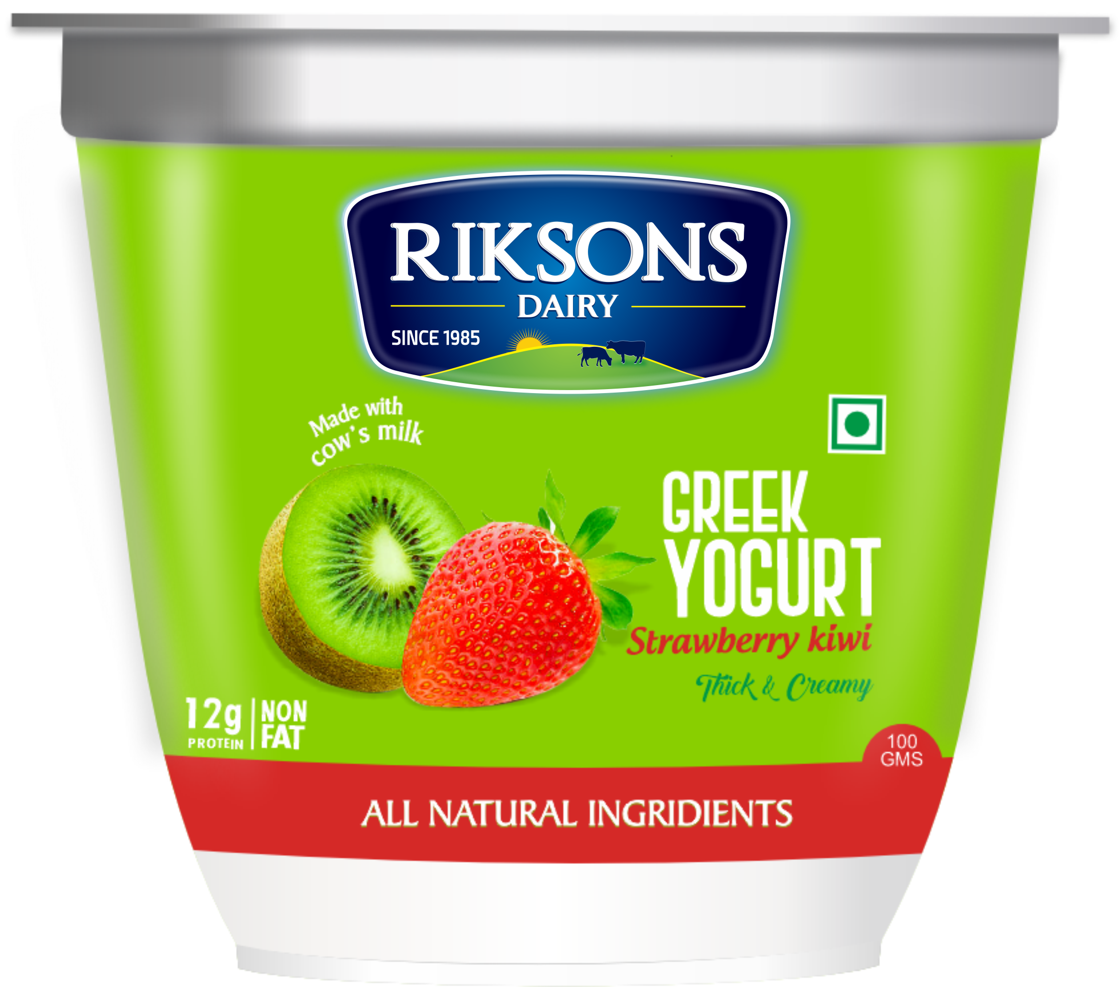 Greek Yogurt Strawberry Kiwi 100g